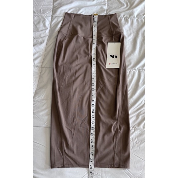 Lululemon Nulu Slim-Fit High-Rise Skirt, TPTC, Size 4, Brown Taupe Stretchy NWT - Picture 11 of 12